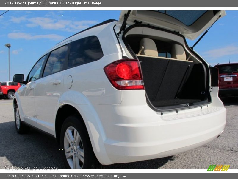 White / Black/Light Frost Beige 2012 Dodge Journey SE