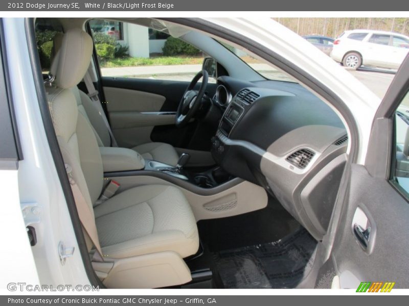 White / Black/Light Frost Beige 2012 Dodge Journey SE