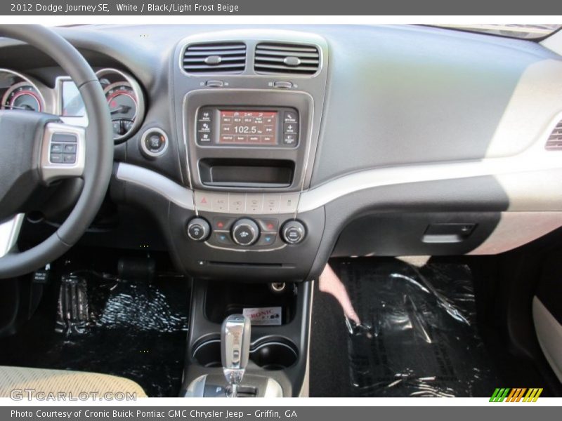 White / Black/Light Frost Beige 2012 Dodge Journey SE