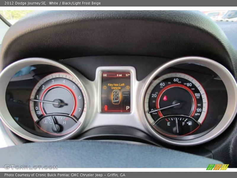 White / Black/Light Frost Beige 2012 Dodge Journey SE