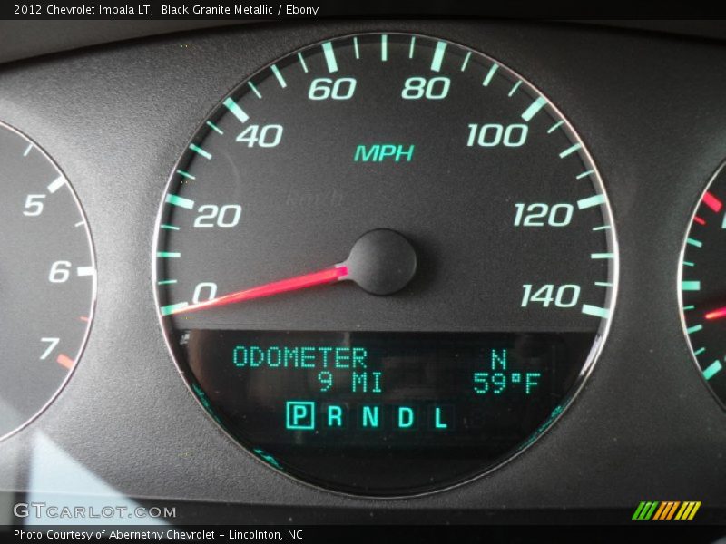 Black Granite Metallic / Ebony 2012 Chevrolet Impala LT