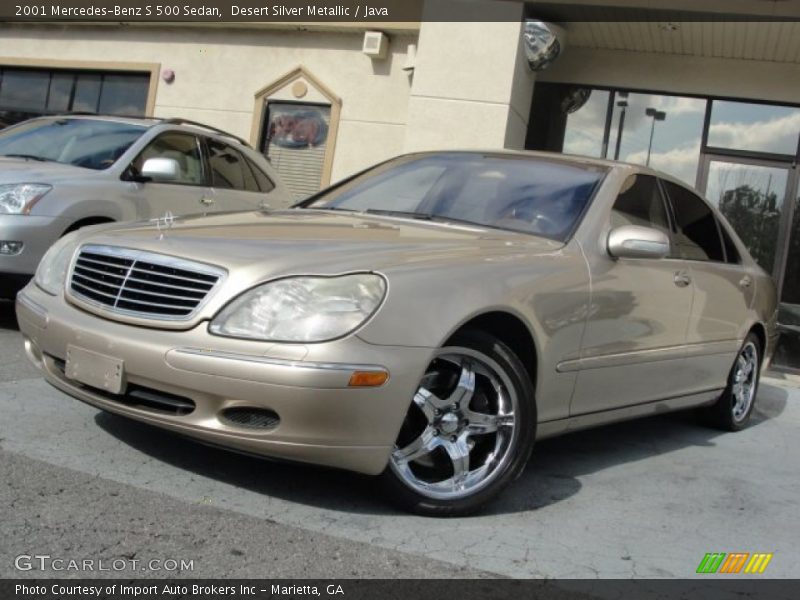 Desert Silver Metallic / Java 2001 Mercedes-Benz S 500 Sedan