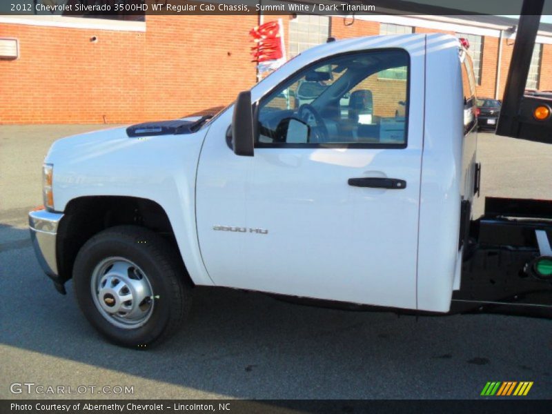 Summit White / Dark Titanium 2012 Chevrolet Silverado 3500HD WT Regular Cab Chassis
