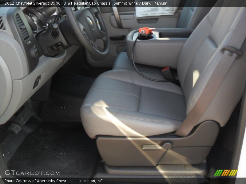Summit White / Dark Titanium 2012 Chevrolet Silverado 3500HD WT Regular Cab Chassis