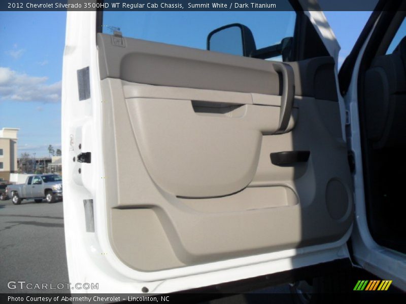 Summit White / Dark Titanium 2012 Chevrolet Silverado 3500HD WT Regular Cab Chassis