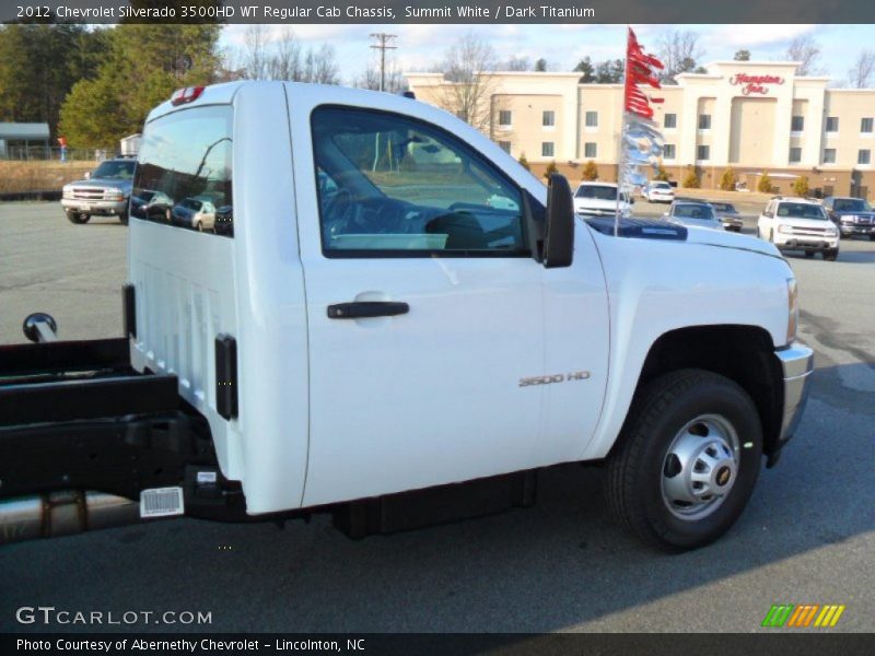 Summit White / Dark Titanium 2012 Chevrolet Silverado 3500HD WT Regular Cab Chassis