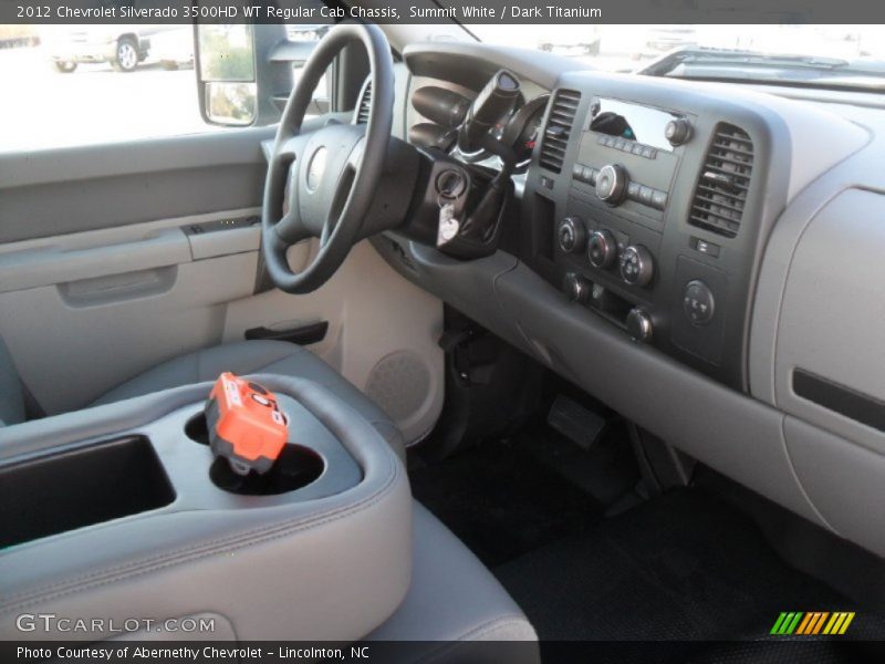 Summit White / Dark Titanium 2012 Chevrolet Silverado 3500HD WT Regular Cab Chassis
