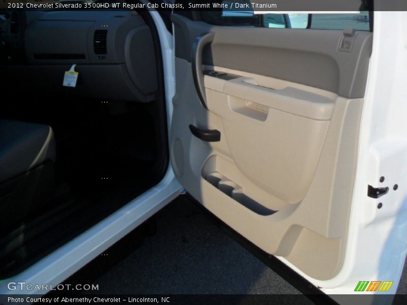 Summit White / Dark Titanium 2012 Chevrolet Silverado 3500HD WT Regular Cab Chassis