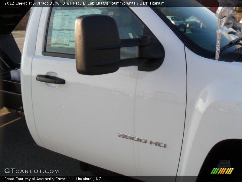 Summit White / Dark Titanium 2012 Chevrolet Silverado 3500HD WT Regular Cab Chassis