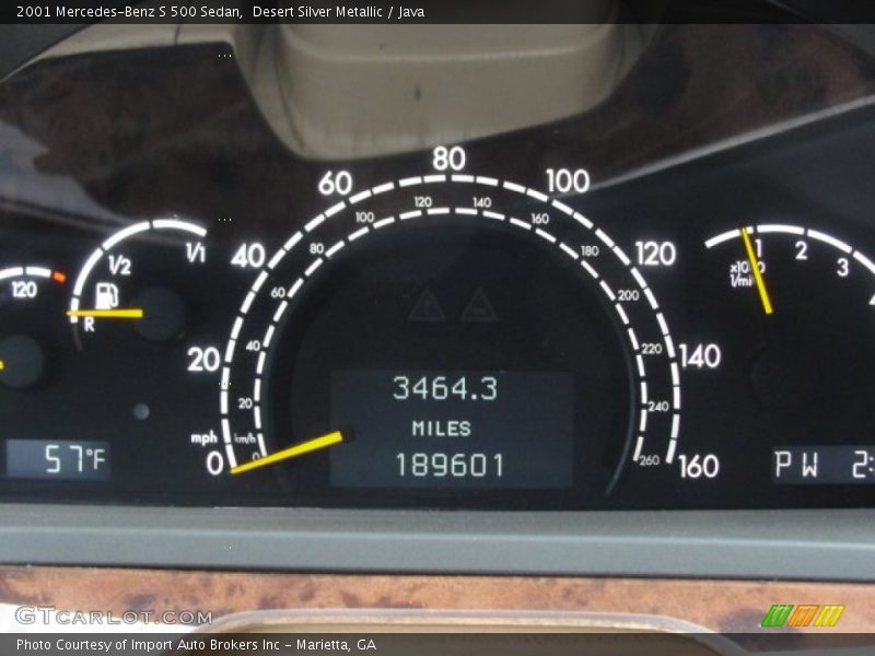 Desert Silver Metallic / Java 2001 Mercedes-Benz S 500 Sedan