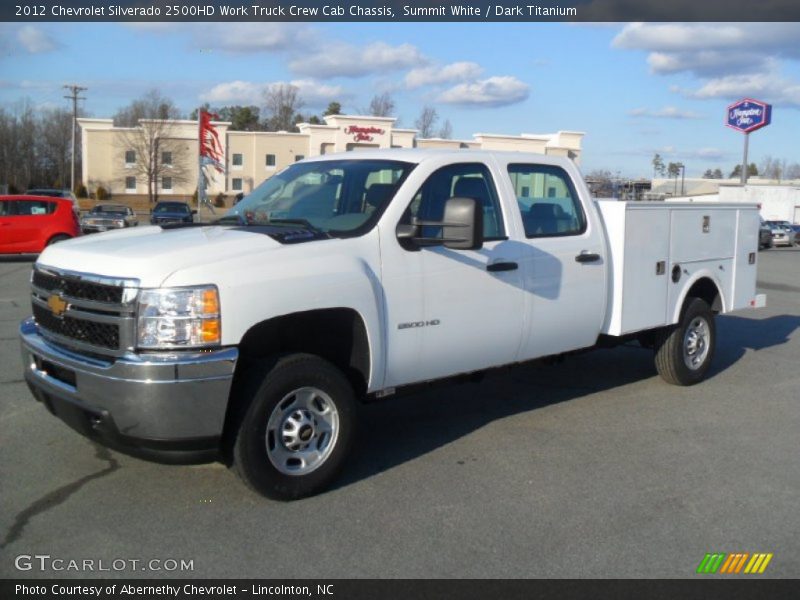 Summit White / Dark Titanium 2012 Chevrolet Silverado 2500HD Work Truck Crew Cab Chassis