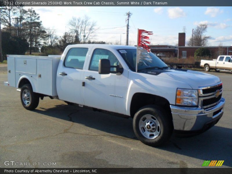 Summit White / Dark Titanium 2012 Chevrolet Silverado 2500HD Work Truck Crew Cab Chassis