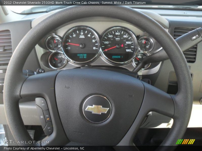 Summit White / Dark Titanium 2012 Chevrolet Silverado 2500HD Work Truck Crew Cab Chassis