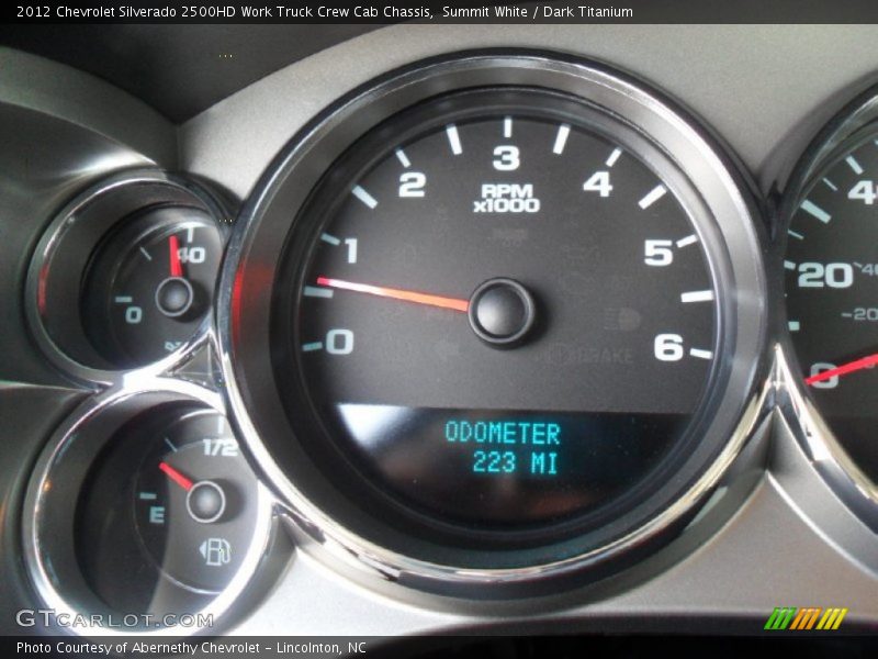 Summit White / Dark Titanium 2012 Chevrolet Silverado 2500HD Work Truck Crew Cab Chassis