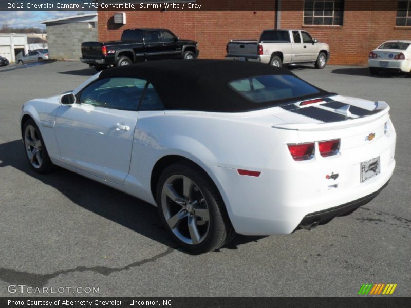 Summit White / Gray 2012 Chevrolet Camaro LT/RS Convertible