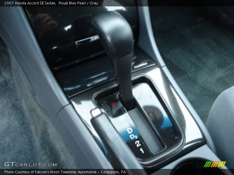 Royal Blue Pearl / Gray 2007 Honda Accord SE Sedan