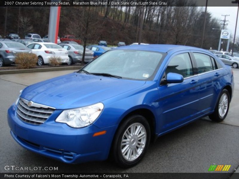 Marathon Blue Pearl / Dark Slate Gray/Light Slate Gray 2007 Chrysler Sebring Touring Sedan