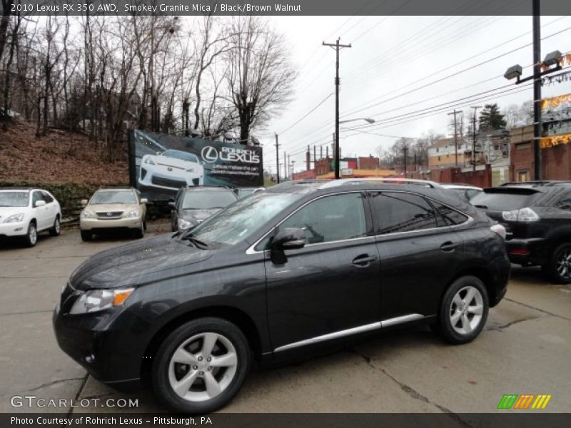 Smokey Granite Mica / Black/Brown Walnut 2010 Lexus RX 350 AWD