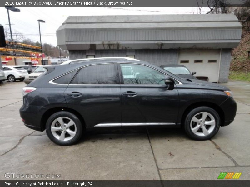 Smokey Granite Mica / Black/Brown Walnut 2010 Lexus RX 350 AWD