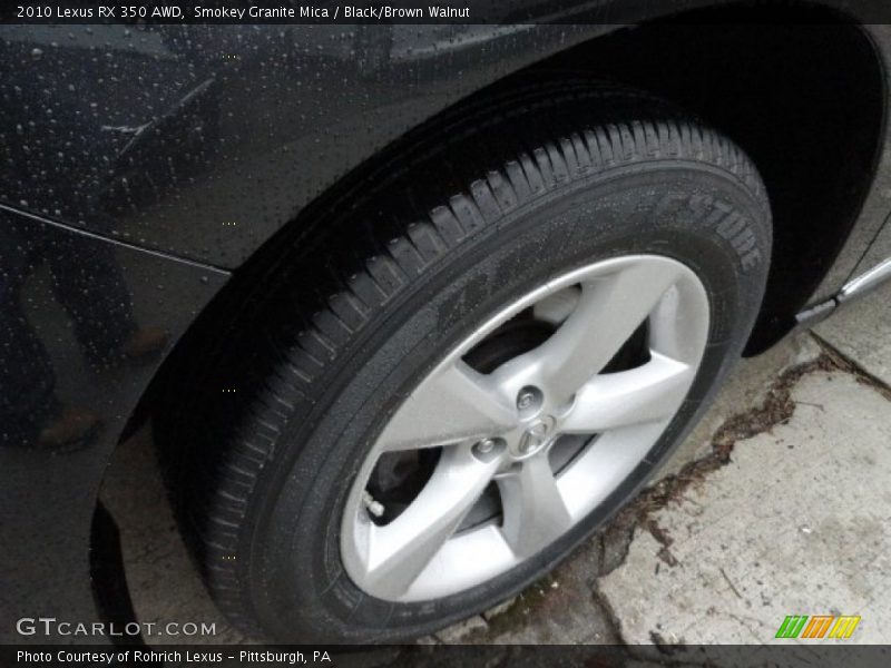 Smokey Granite Mica / Black/Brown Walnut 2010 Lexus RX 350 AWD