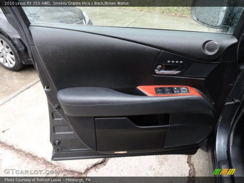 Smokey Granite Mica / Black/Brown Walnut 2010 Lexus RX 350 AWD