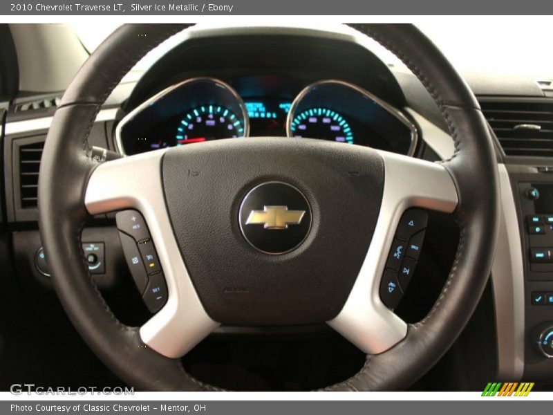 Silver Ice Metallic / Ebony 2010 Chevrolet Traverse LT