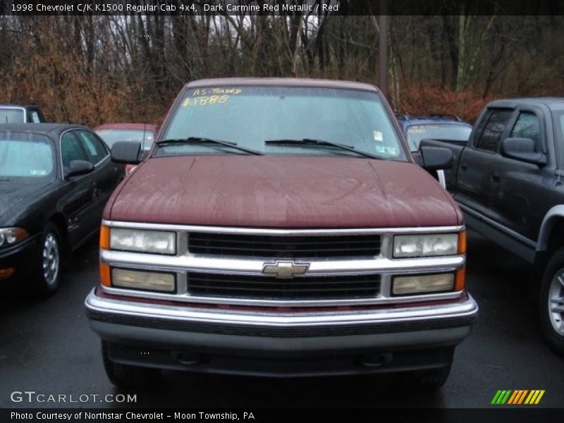 Dark Carmine Red Metallic / Red 1998 Chevrolet C/K K1500 Regular Cab 4x4