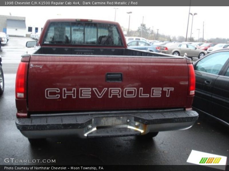 Dark Carmine Red Metallic / Red 1998 Chevrolet C/K K1500 Regular Cab 4x4