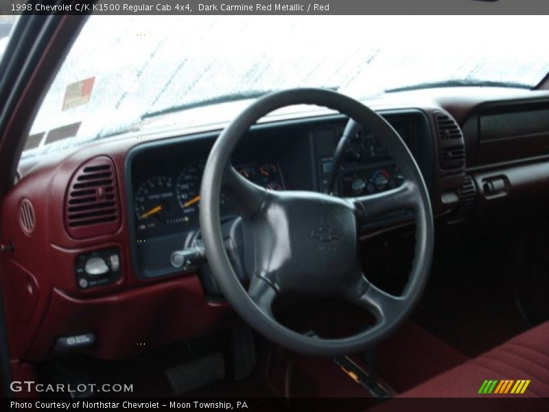 Dark Carmine Red Metallic / Red 1998 Chevrolet C/K K1500 Regular Cab 4x4