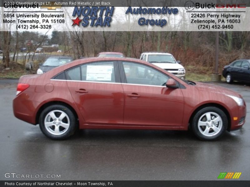 Autumn Red Metallic / Jet Black 2012 Chevrolet Cruze LT