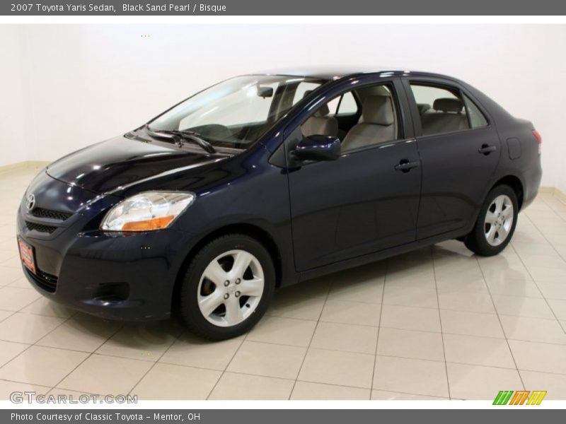 Black Sand Pearl / Bisque 2007 Toyota Yaris Sedan