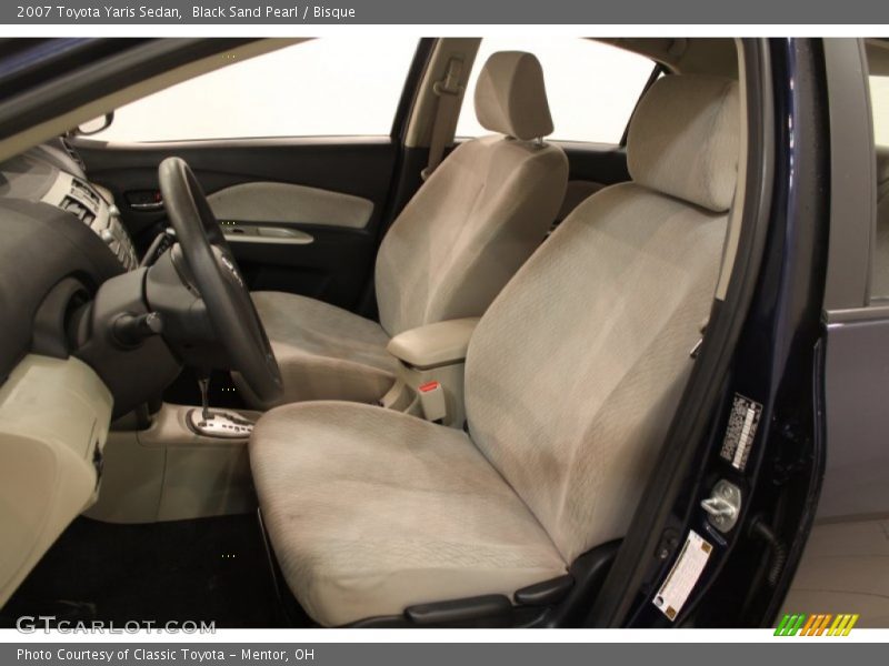Black Sand Pearl / Bisque 2007 Toyota Yaris Sedan