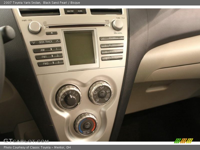 Black Sand Pearl / Bisque 2007 Toyota Yaris Sedan