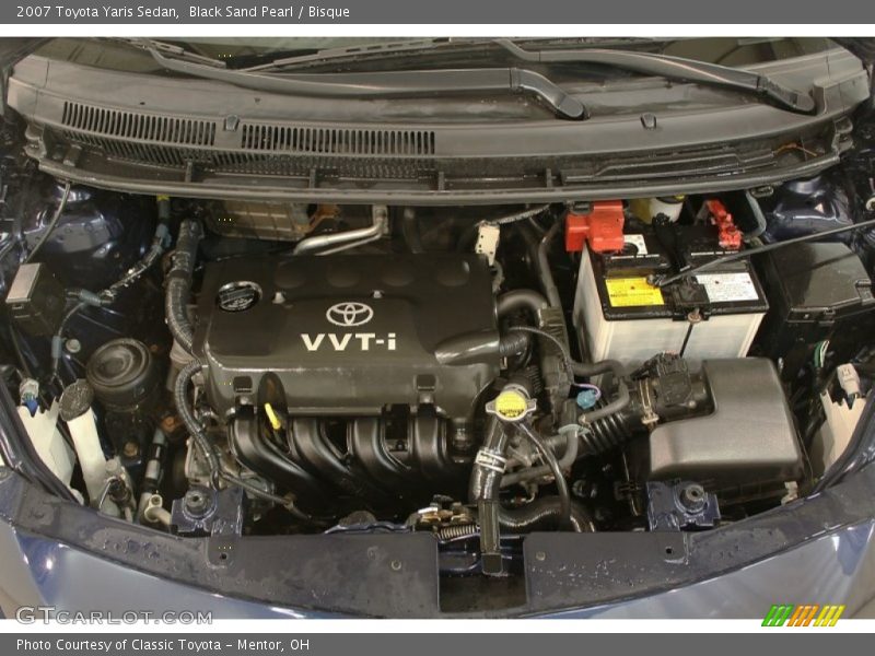 Black Sand Pearl / Bisque 2007 Toyota Yaris Sedan