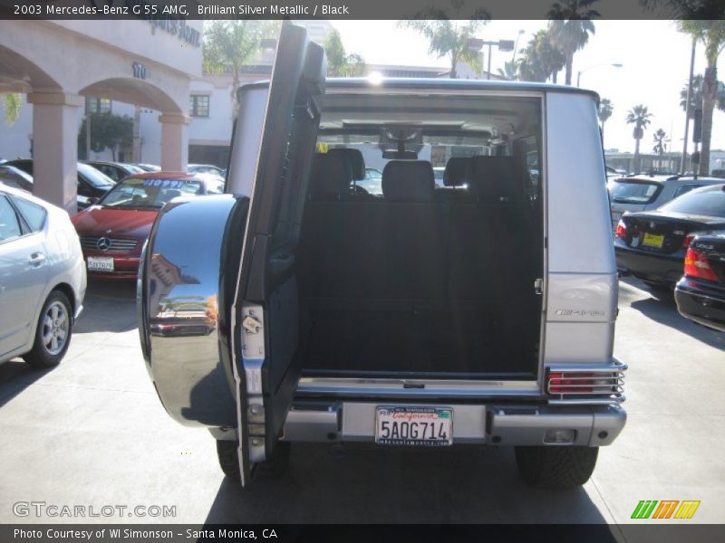 Brilliant Silver Metallic / Black 2003 Mercedes-Benz G 55 AMG