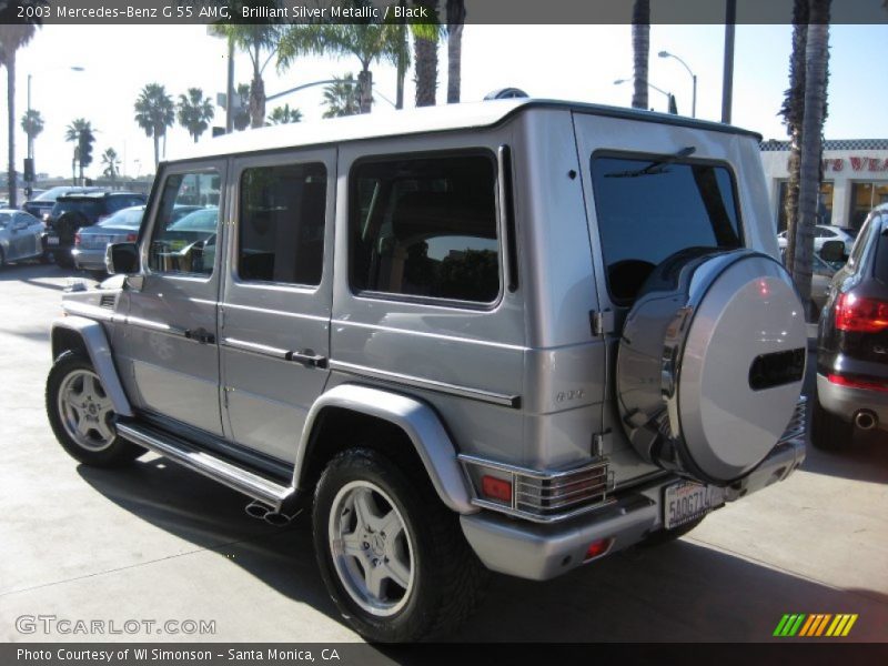 Brilliant Silver Metallic / Black 2003 Mercedes-Benz G 55 AMG