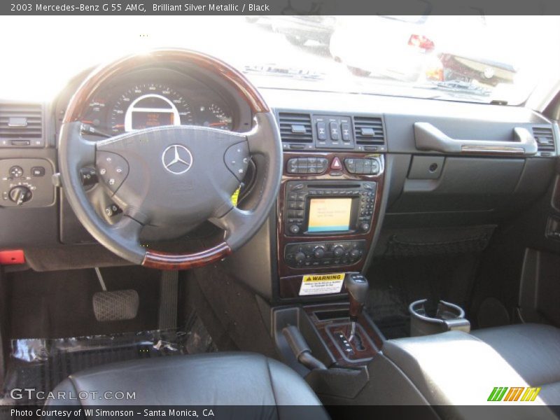 Brilliant Silver Metallic / Black 2003 Mercedes-Benz G 55 AMG