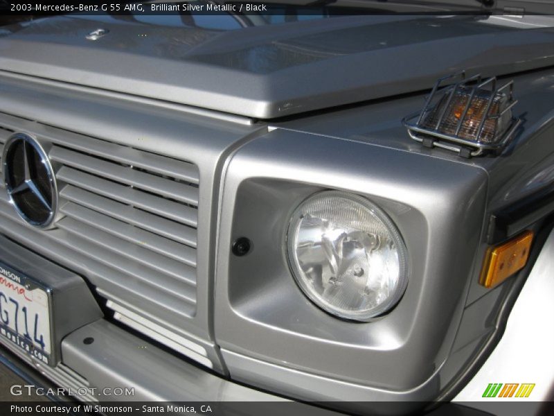 Brilliant Silver Metallic / Black 2003 Mercedes-Benz G 55 AMG