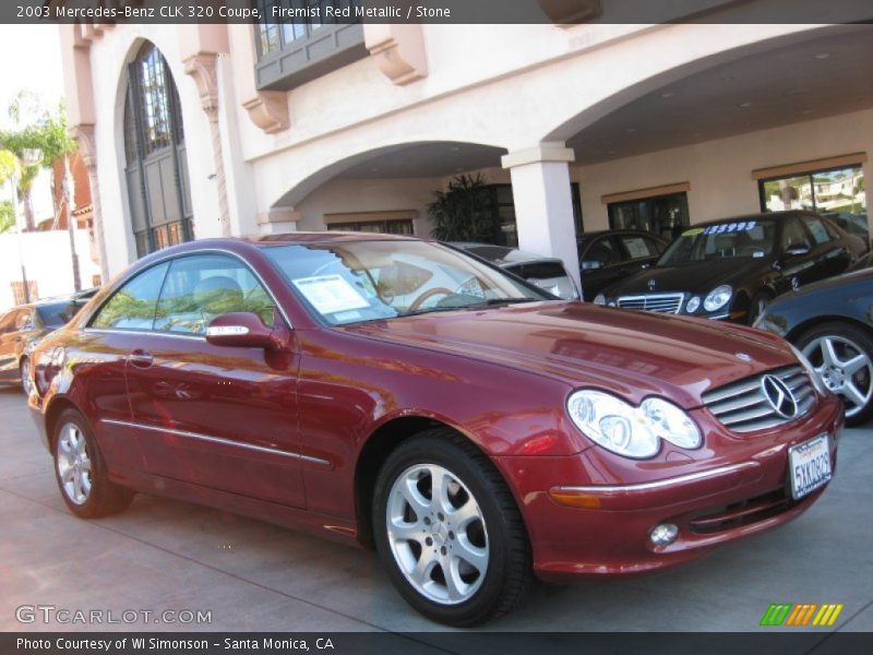Firemist Red Metallic / Stone 2003 Mercedes-Benz CLK 320 Coupe