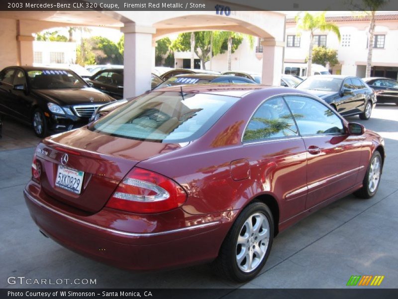 Firemist Red Metallic / Stone 2003 Mercedes-Benz CLK 320 Coupe