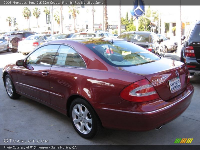 Firemist Red Metallic / Stone 2003 Mercedes-Benz CLK 320 Coupe