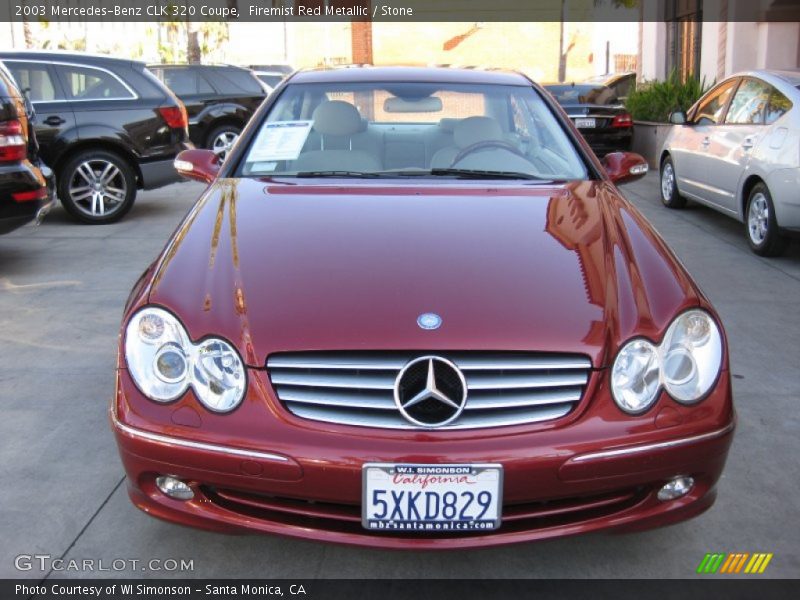 Firemist Red Metallic / Stone 2003 Mercedes-Benz CLK 320 Coupe
