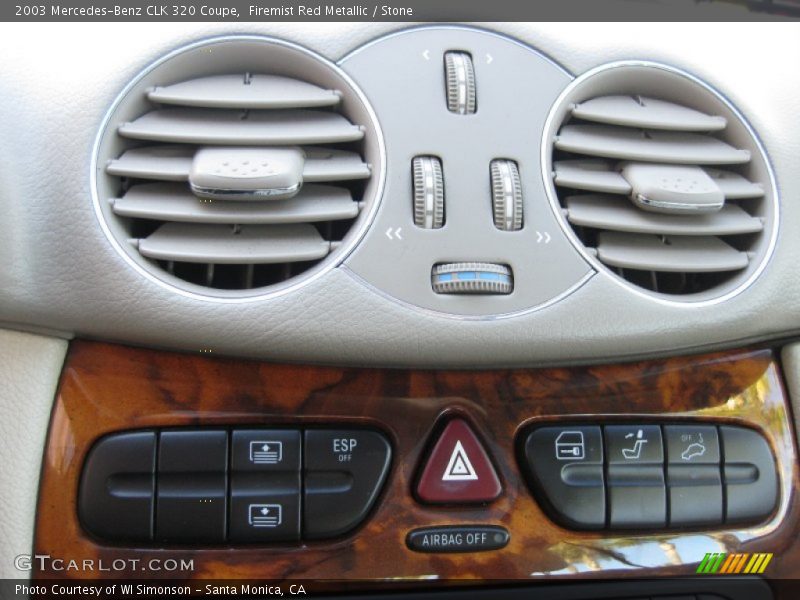 Firemist Red Metallic / Stone 2003 Mercedes-Benz CLK 320 Coupe