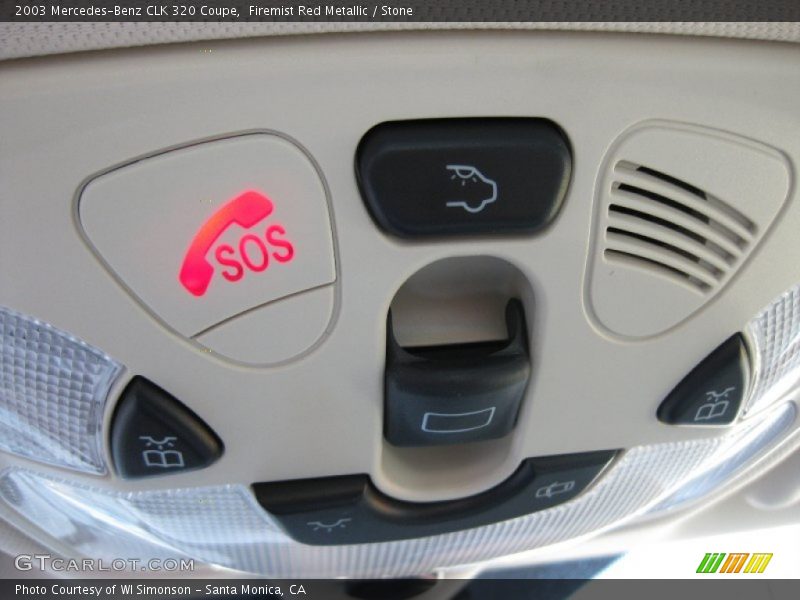 Firemist Red Metallic / Stone 2003 Mercedes-Benz CLK 320 Coupe