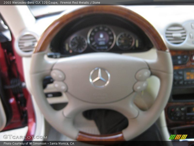 Firemist Red Metallic / Stone 2003 Mercedes-Benz CLK 320 Coupe