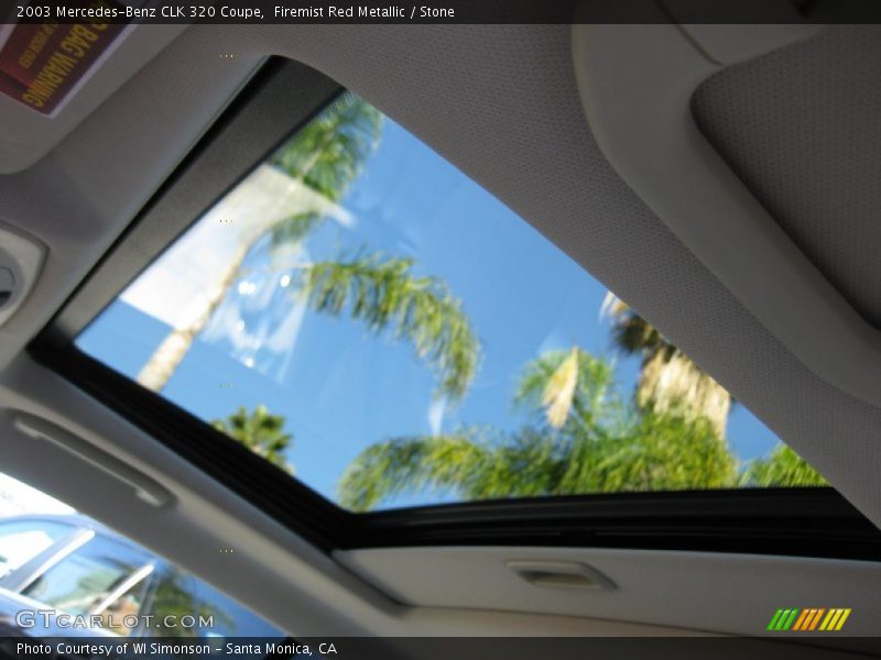 Firemist Red Metallic / Stone 2003 Mercedes-Benz CLK 320 Coupe