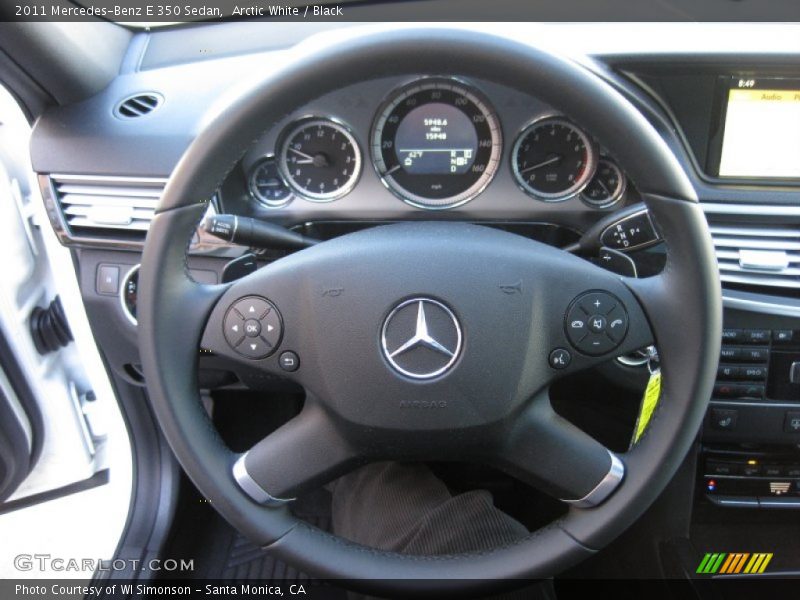 Arctic White / Black 2011 Mercedes-Benz E 350 Sedan