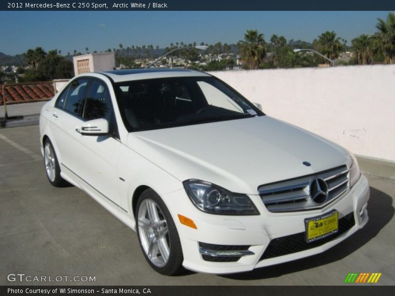 Arctic White / Black 2012 Mercedes-Benz C 250 Sport
