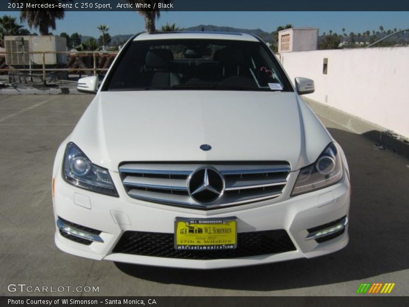 Arctic White / Black 2012 Mercedes-Benz C 250 Sport