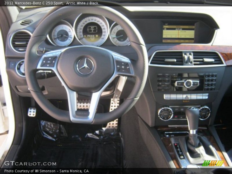 Arctic White / Black 2012 Mercedes-Benz C 250 Sport